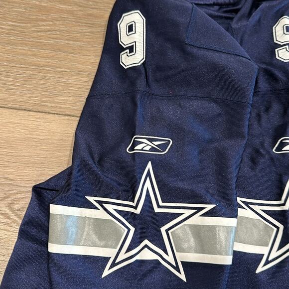 REEBOK NFL Blue Dallas Cowboys V Neck Jersey Romo #9 Shirt Kids Sz Large - Picture 13 of 13